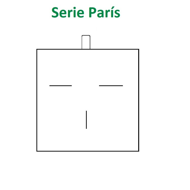 Estuche París juego Gemelos y alfiler 87x91x30 mm.